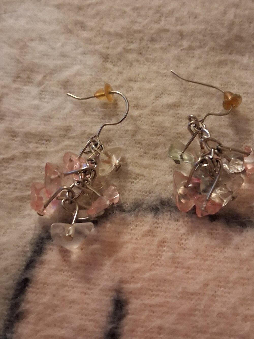 HANDMADE PINK BEADED EARRINGS